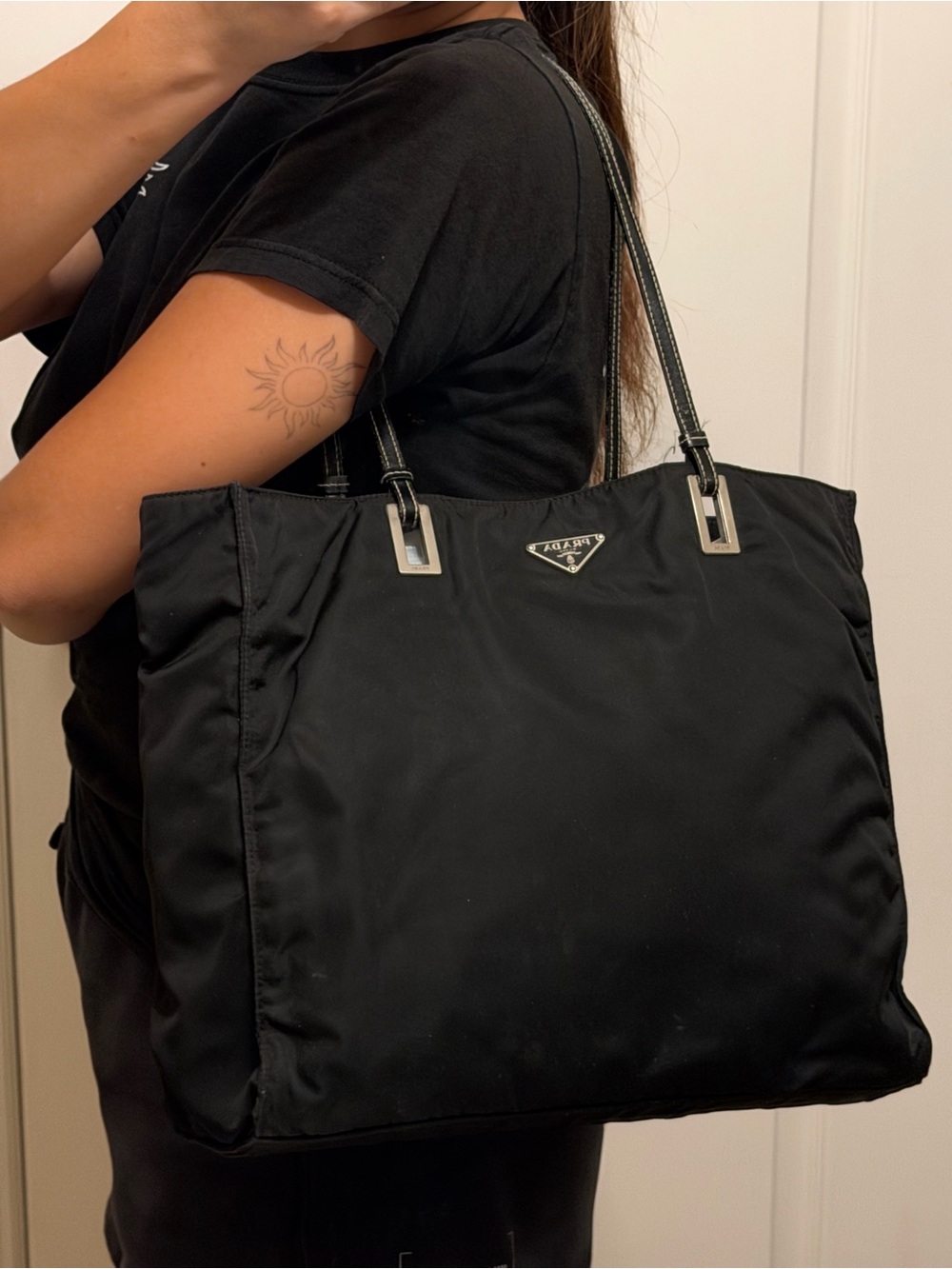 Prada Tessuto Black Nylon Tote Bag - Picture 8 of 13